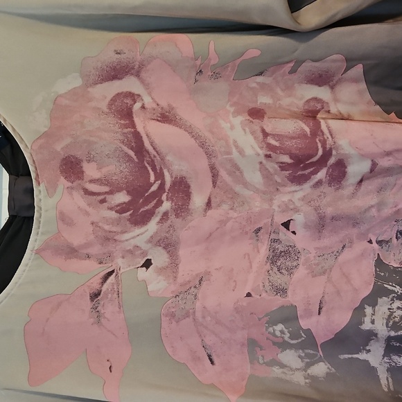 Reitmans floral satin feel short sleeve shirt oversized womens 3X - Picture 2 of 6